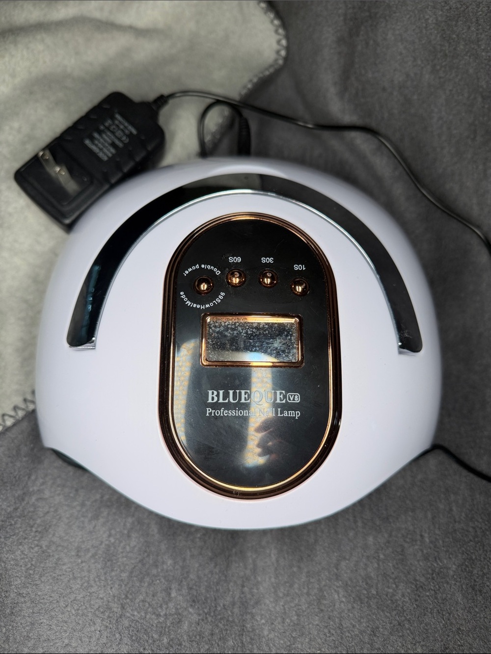 Professional Nail Lamp LED UV Dryer - White with Rose Gold Trim